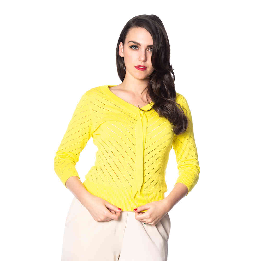 Dancing Days - CHARLIE CHEVRON Top - Geel